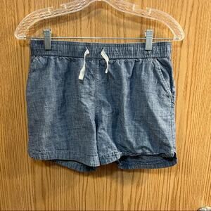 Lands’ End Chambray Elastic Waist Shorts Girls’ Size 16 / XL